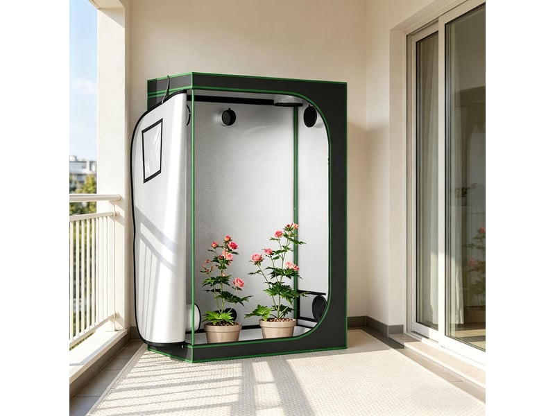  Mini-serre intérieure - dimensions - tissu oxford 600d - cadre en acier robuste 60x120x180cm - Conforama C