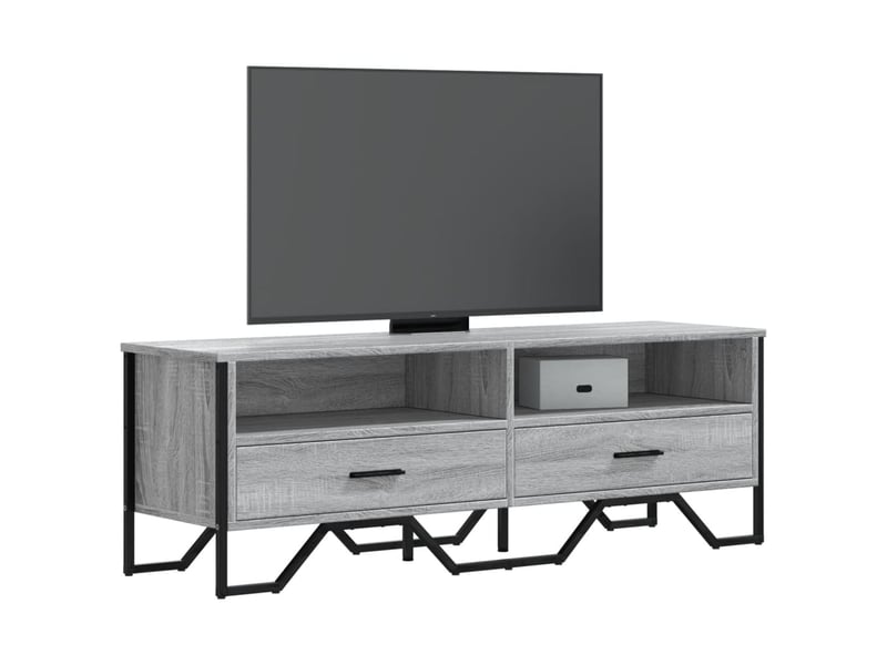  Meuble tv - banc tv - meuble de rangement sonoma gris 122x34x41 cm bois d'ingénierie  - Conforama B