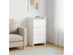 Buffet - bahut - meuble de rangement blanc 40 x 36 x 80 cm bois d'ingénierie