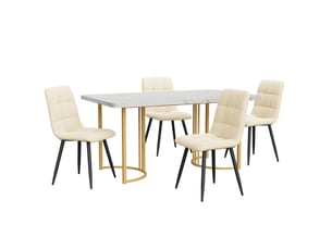 Ensemble table rectangulaire 0 banc(s) 4 chaise(s) 0 tabouret(s) inclu(s) <strong>MODENUIT </strong> <strong></strong>