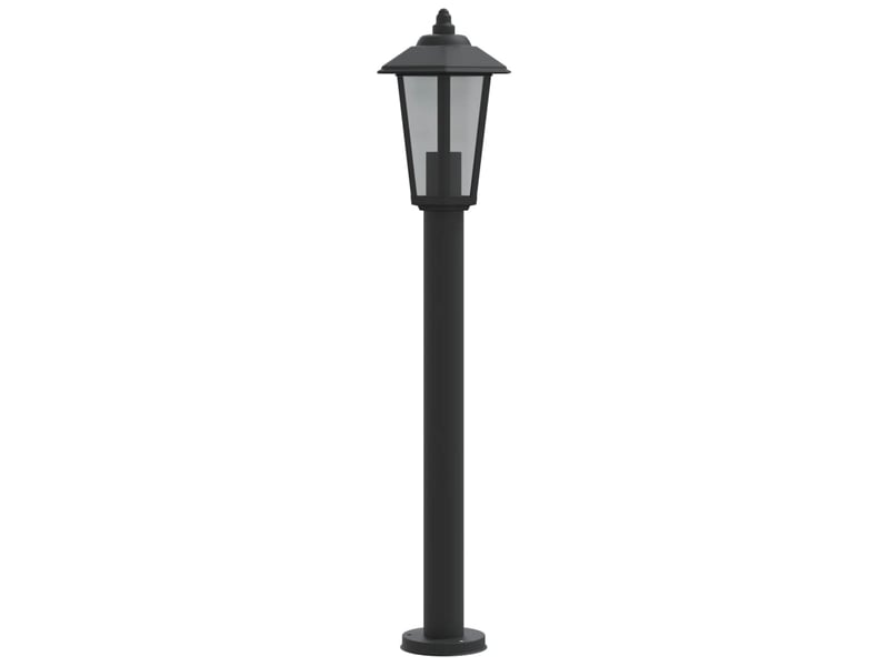  Lampadaires d'extérieur 3 pcs 80 cm acier inoxydable noir 02_0042553  - Conforama E
