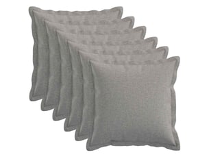 Lot de 6 coussins, coussins décoratifs houten gris nuage lin synthétique cf56552