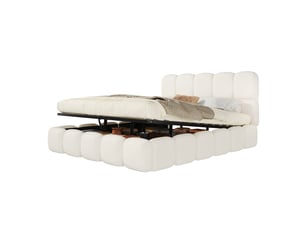 Lit coffre 180x200 cm <strong>OOIILLEE</strong>  <strong>Luxe haut de gamme</strong> coloris blanc