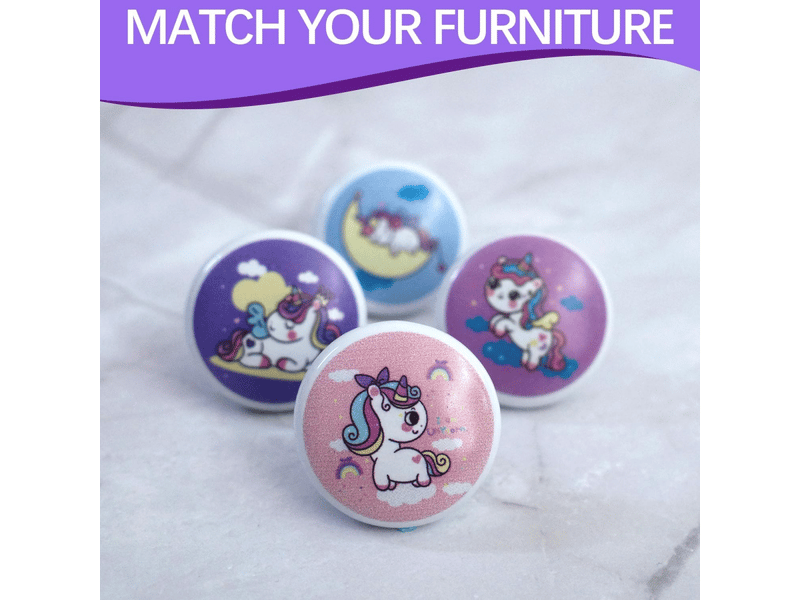  4 poignées de licorne pour armoires de cuisine, tiroirs, meubles et portes.  - Conforama B