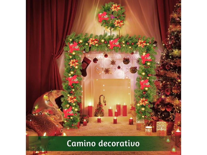  Guirlande lumineuse guirlande de noël lumineuse decoration de noel 270cm avec led  - Conforama C