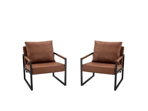 Fauteuil fixe <strong>HAUSS SPOLE</strong> <strong></strong> Simili marron vendu A l'unité