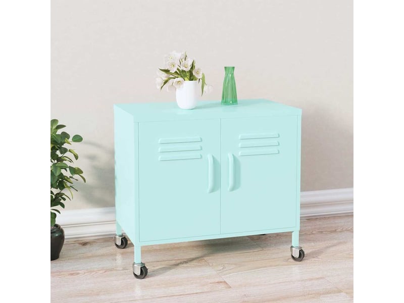  Armoire de rangement, rangement bureau menthe 60x35x56 cm acier  - Conforama B