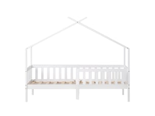 Lit simple 90x200 cm MAISONORA coloris blanc