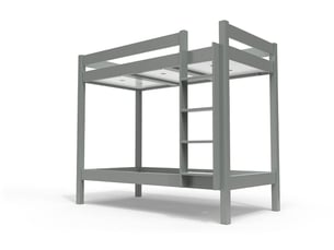 Lit 2 places 90x200 cm ABC MEUBLES  SUPABCDR92-G coloris gris