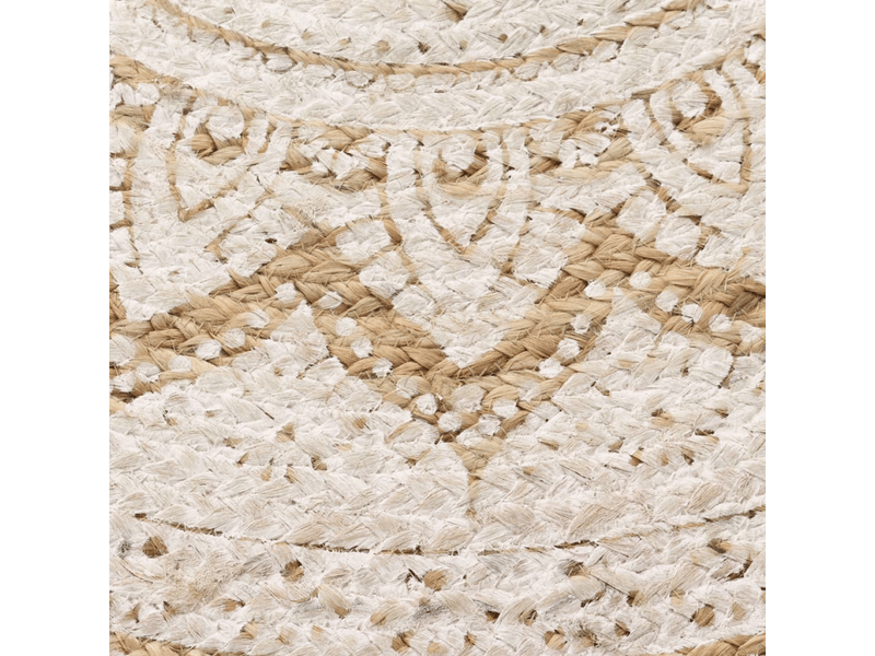  Tapis jute tressé imprimé 90 cm rond - comfortxl 245339 - Conforama C