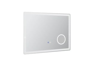Miroir rectangulaire de salle de bain coloris blanc MAISENTIEL   - 80 cm x 60 cm