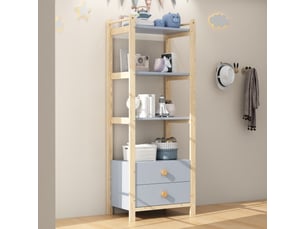 Vitrine coloris bleu 3 étagère(s) <strong></strong> <strong></strong> - 70 cmx180 cm