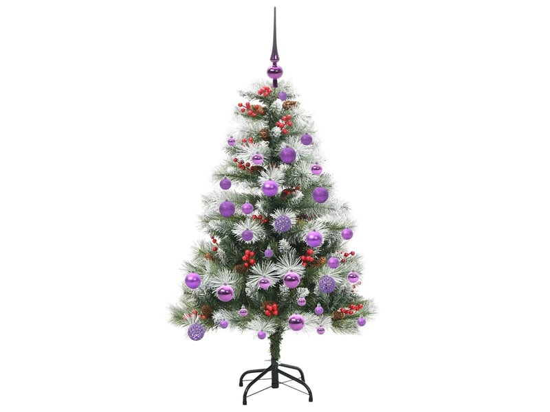  Sapin de noël artificiel, arbre de noël vert et blanc 120 cm shl4044  - Conforama D