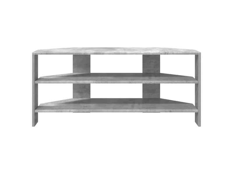 Meuble tv d'angle moderne 100x40,5x45 cm gris béton bois d'ingénierie - Conforama E
