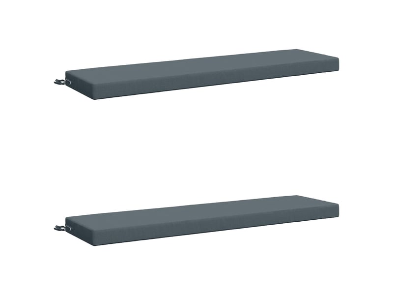Lot de 2 coussins de banc, coussins d'assise soest 100 % polyester bleu cf57054 - Conforama A