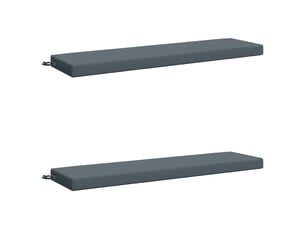 Lot de 2 coussins de banc, coussins d'assise soest 100 % polyester bleu cf57054