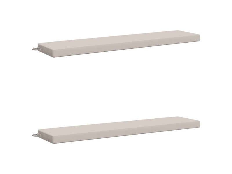Lot de 2 coussins de banc, coussins d'assise soest 100 % polyester blanc cf57051 - Conforama A