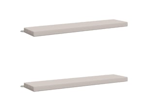 Lot de 2 coussins de banc, coussins d'assise soest 100 % polyester blanc cf57051