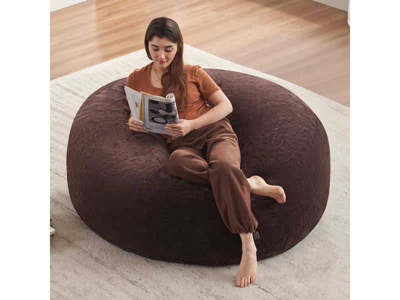  Pouf géant pliable marron 130 x 120 x 60 cm T3800P387546 - Conforama A