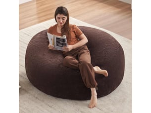 Pouf / repose pied PANGIVO T3800P387546 marron