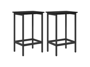 Lot de 2 tabouret de bar, chaise de bar chêne noir 40x32x74 cm shl36625