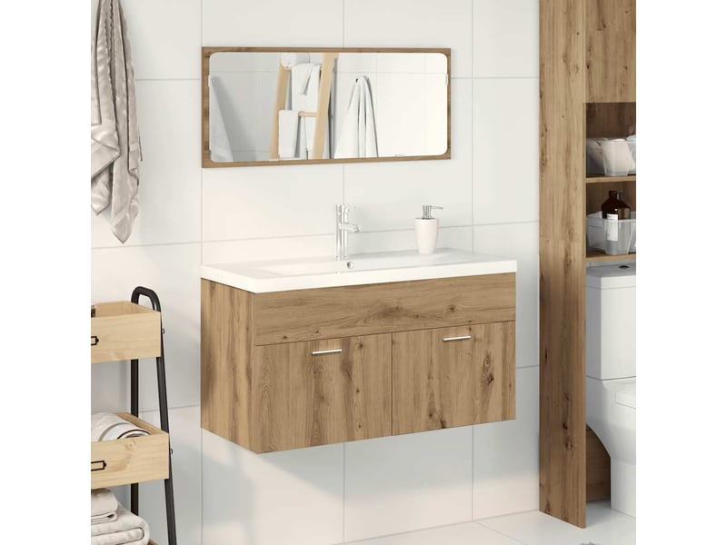  Ensemble de meubles salle de bain 3 pcs bois d'ingénierie cf63958  - Conforama C