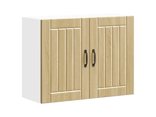 Meuble de rangement, armoire murale de cuisine lucca chêne sonoma bois ingénierie shl8654