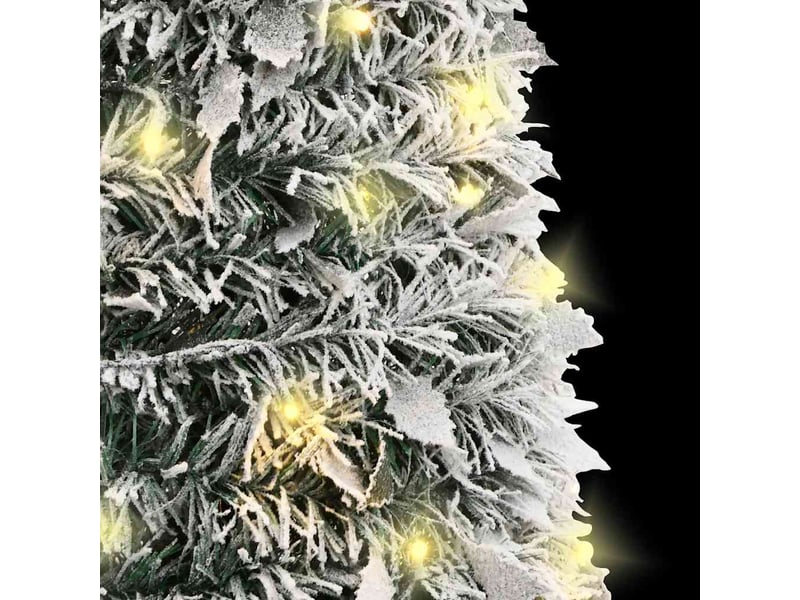  Sapin de noël artificiel, arbre de noël escamotable avec neige floquée 150 led  - Conforama D