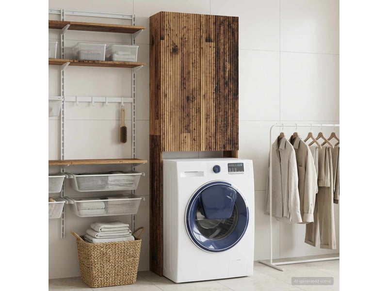  Armoire de toilette arnhem bois ancien 66x25.5x190 cm  - Conforama C