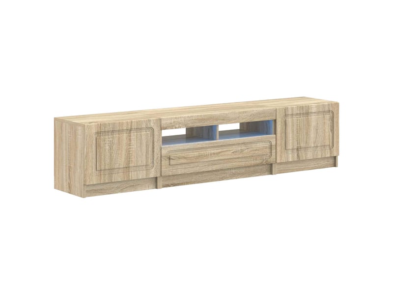  Meuble tv - banc tv - meuble de rangement led utrecht 3 pcs chêne sonoma bois d'ingénierie  - Conforama A