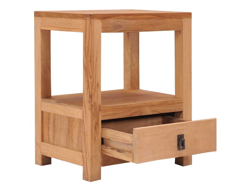  Table de chevet - cabinet de chevet - table de nuit 40x30x50 cm bois de teck massif  - Conforama A