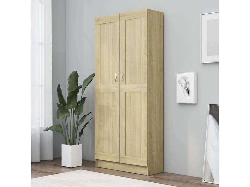  Bibliothèque, meuble de rangement salon chêne sonoma 82,5x30,5x185,5 cm bois d'ingénierie  - Conforama B