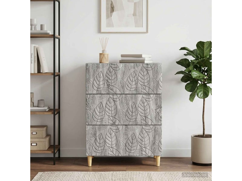  Armoire de rangement bureau, armoire à tiroirs sonoma gris 66 x 34,5 x 90 cm shl9630  - Conforama C