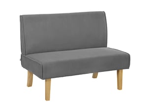 Canapé droit fixe <strong></strong> <strong></strong> 2 places Velours côtelé gris
