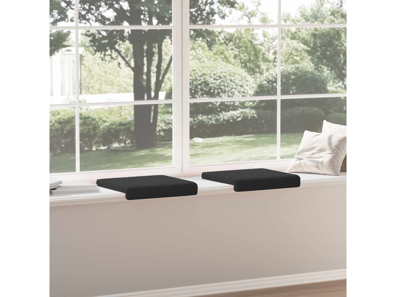  Lot de 2 coussins de banc, coussins d'assise, coussins pour chaisecanapé tissu sherpa noir profondeur 35 cm cf52517  - Conforama D