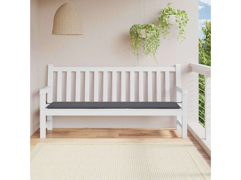  Coussin de banc de jardin, coussin d'assise anthracite 200x50x3 cm tissu oxford cf52642  - Conforama B
