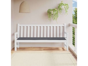 Coussin de banc de jardin, coussin d'assise anthracite 200x50x3 cm tissu oxford cf52642