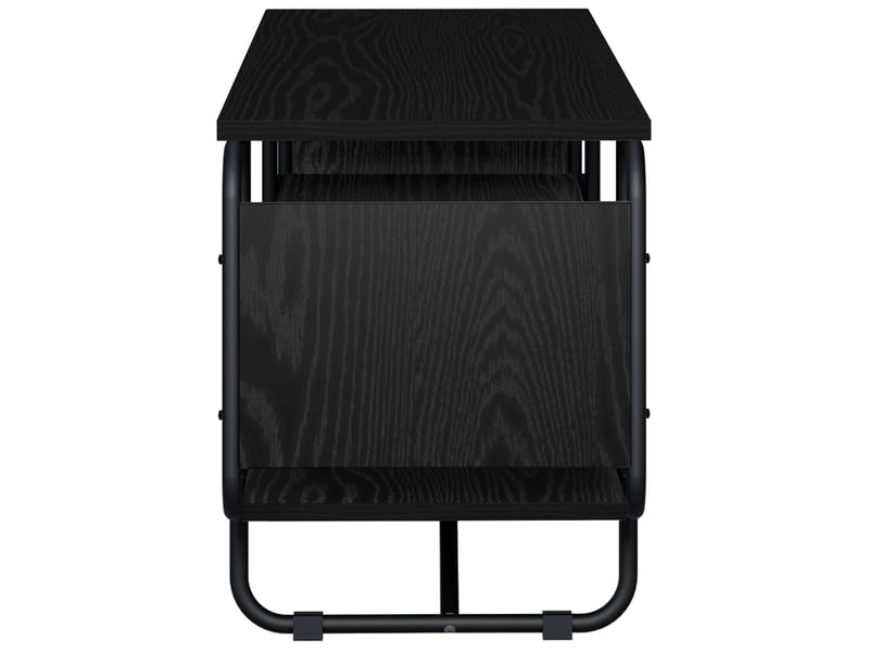  Meuble tv, banc tv 140x36x45 cm chêne noir bois d'ingénierie  - Conforama D