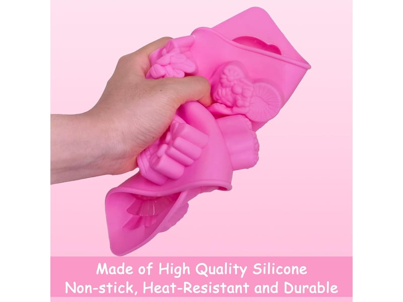  8 cavités ustensiles à pâtisserie antiadhésif moule en silicone pour muffins, gâteau au chocolat, moule à savons, cupcake et gelée - ustensile de cuis  - Conforama B