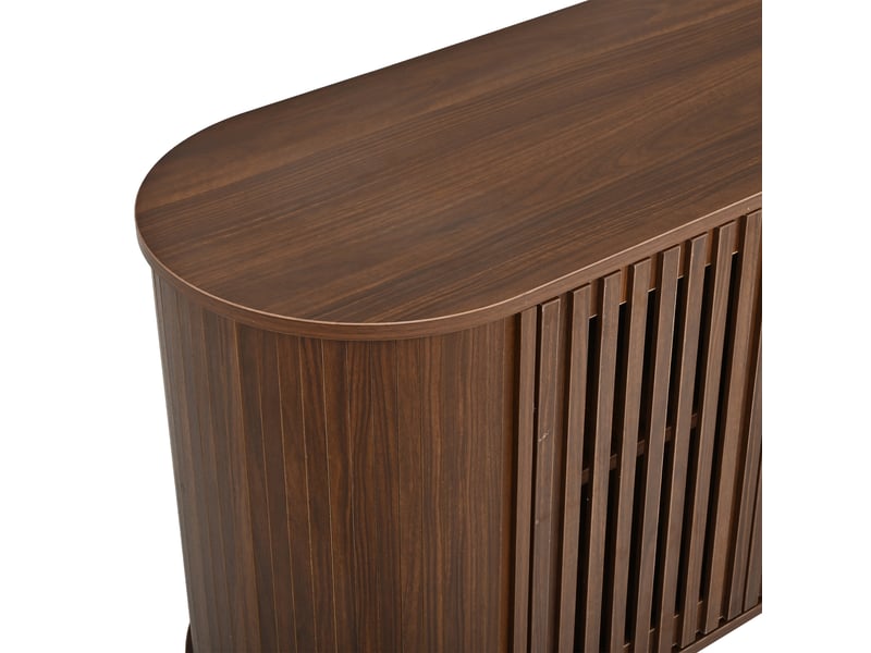  Buffet entrée 160x40x70 cm avec 4 compartiments et étagères ajustables pour stockage organisation intérieure  - Conforama E