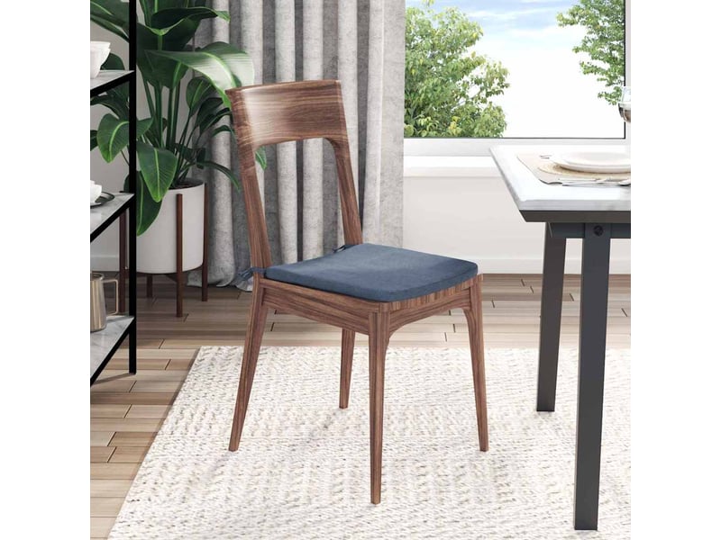  Lot de 4 coussins de siège, coussins décoratifs tissu en velours côtelé bleu cf59977  - Conforama D