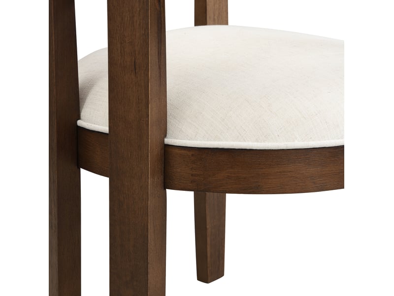  Lot de 2 chaises de salle à manger 57,5x60,5x78,5 cm avec accoudoirs bois noyer  - Conforama D