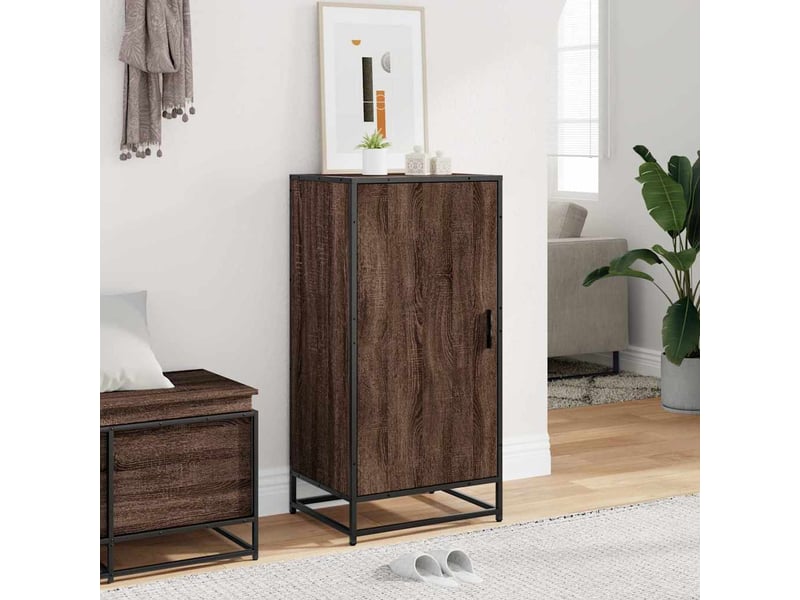  Étagère à chaussures chêne marron 48x38x97,5 cm bois ingénierie shl3150  - Conforama C