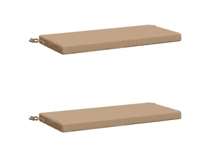 Lot de 2 coussins de banc, coussins d'assise soest 100 % polyester sable cf57437