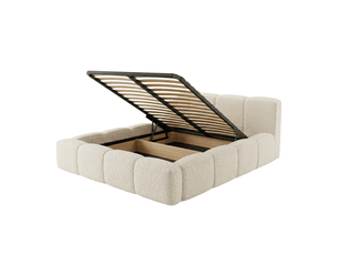 Lit coffre 180x200 cm MORPHEA Équinox coloris beige