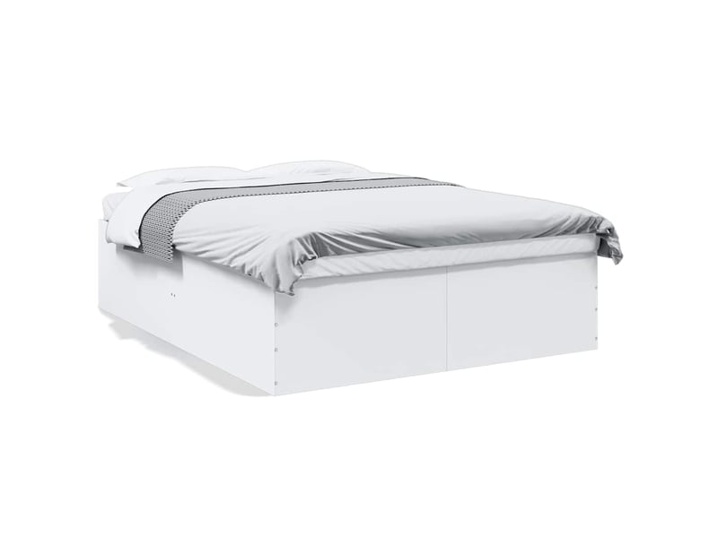  Lit double- lit adulte -  cadre de lit sans matelas blanc 150x200 cm  - Conforama A