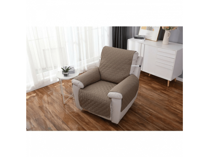  Housse fauteuil relax 1 place, housse de canapé protecteur inclinable imperméable pour chambre kaki 55 x 200 cm  - Conforama C