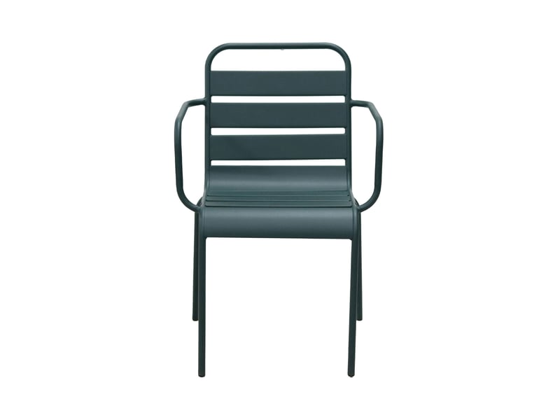  Ensemble table de jardin + 6 fauteuils en métal vert sapin - baca  - Conforama E