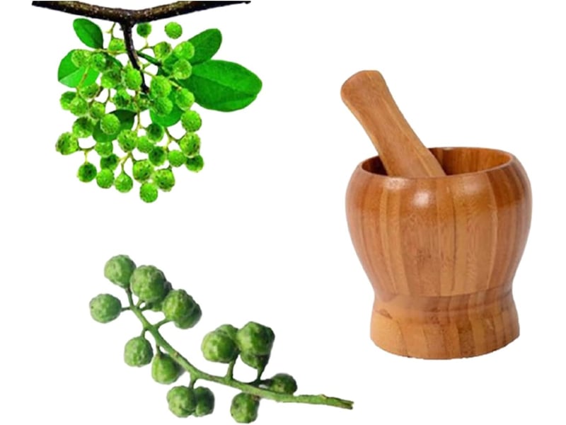  Mortier et pilon en bois naturel, ustensiles de cuisine pour épicer le gingembre, les herbes, les graines d'ail, 1 pièce  - Conforama A