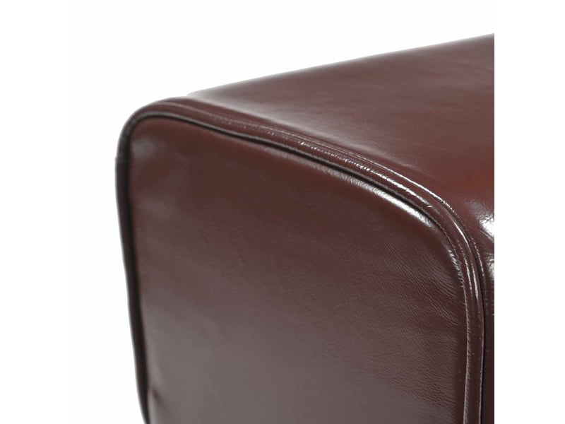  Banc d'entrée, banc interieur marron foncé 110x30x45 cm cuir véritable  - Conforama E